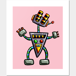 Far Out Cartoon Robot Posters and Art